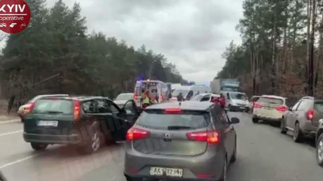 Масштабное ДТП на Новоирпенской Трассе Под Киевом